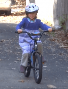 Riding a real "pedal bike!"