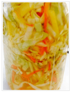 Sun kraut -- a simple slaw, slightly fermented